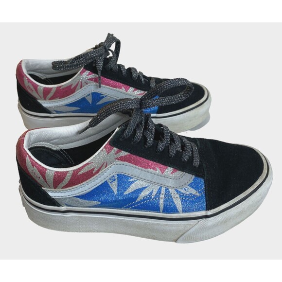 VANS Old Skool Canvas Skateboarding Platform After Dark Womens Size 7 - Picture 4 of 16